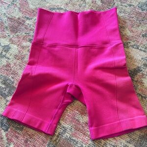 Women's Pink High-Waisted Shorts